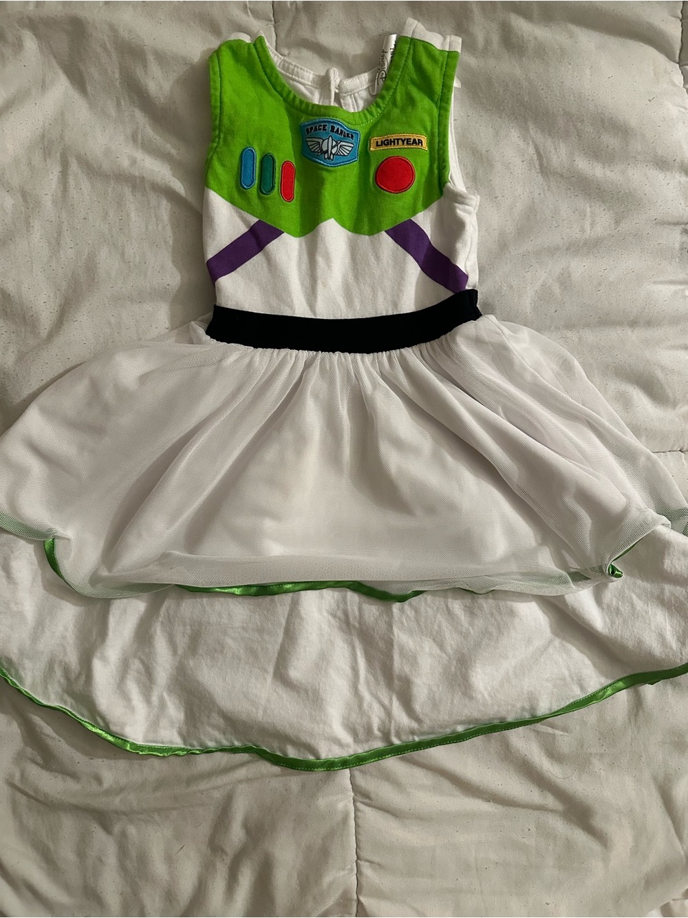 Disney Buzz Lightyear-Inspired Green, White & Purple Dress Costume